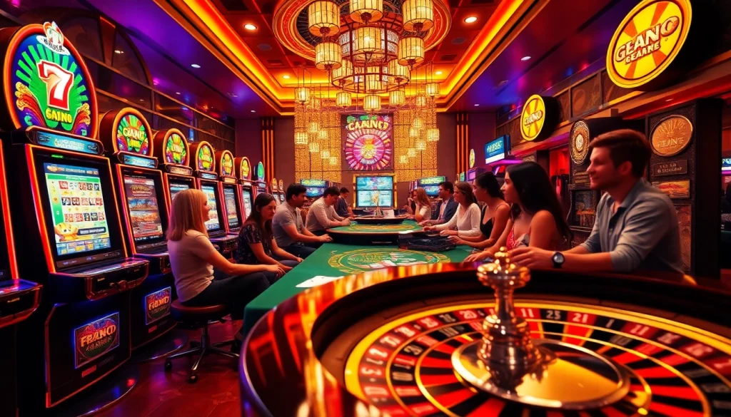 Experience the excitement of gambling at https://11bet.ac/ with vibrant slot machines and roulette tables.