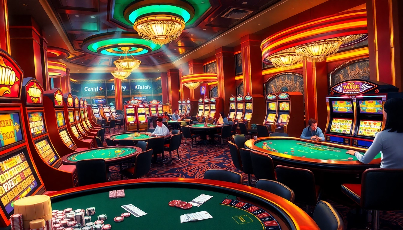Experience the thrill of gambling at https://mm88.today/ with exciting casino tables, poker chips, and vibrant slot machines.